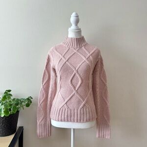 GAP Pink Cable Knit Sweater